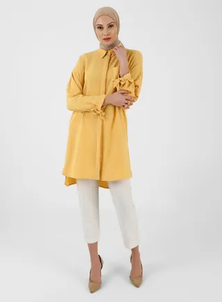 Button Down Pocket Detail Tunic