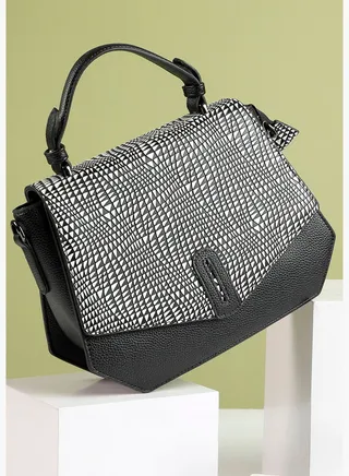 Textured Hand Bag with Zip Lock