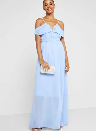 Cold Shoulder Tiered Dress