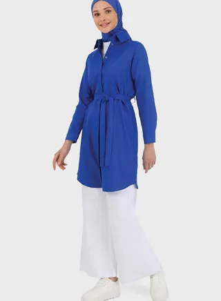 Belted Button Down Tunic