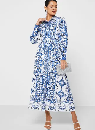 Abstract Print Dress