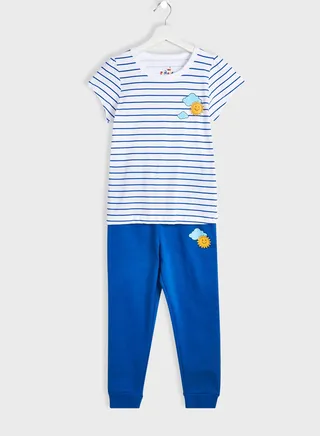 Striped T-Shirt And Joggers Set