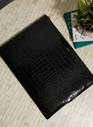 Large Crocodile Effect Laptop Case