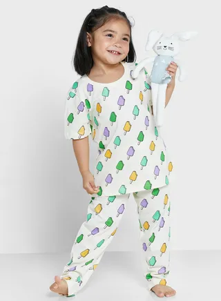 Ice Cream Aop Pj Set