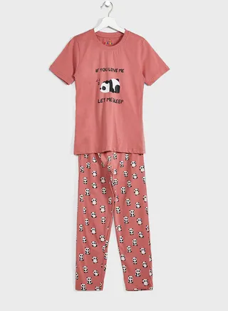 Panda Printed Pj Set