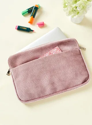 15 " Crushed Velvet Laptop Bag
