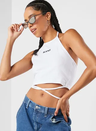 Retro Logo Laced Top