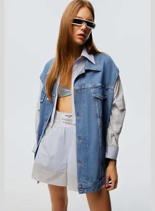 Pocket Detail Button Down Jacket