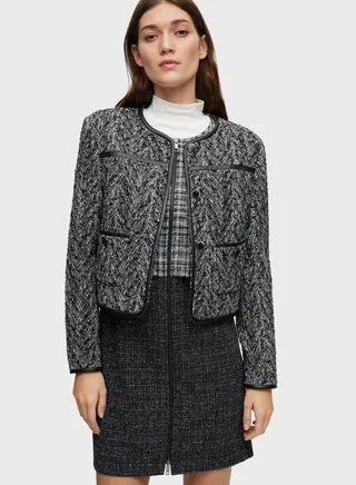 Printed Pocket Detail Jacket