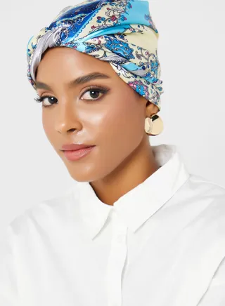 Floral Print Hijab Scarf