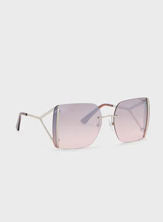 Injected Oversized Sunglasses