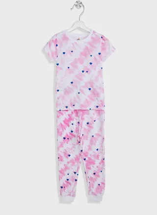Casual T-Shirt & Joggers Set For Girls
