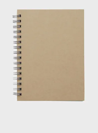 Wirebound Notebook / Plain / Beige