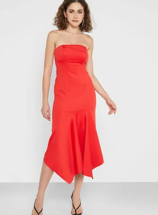 Bardot Cut Out Detail Dress