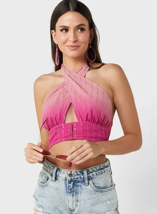 Halter Neck Crop Top