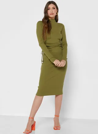 Knitted Ruched Dress