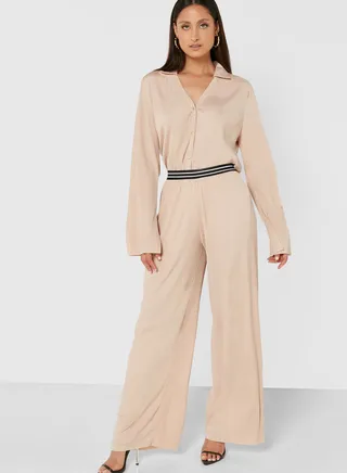 Wide Leg Elastic Waist Pants