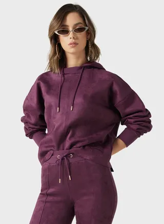 Drawstring Knitted Hoodie