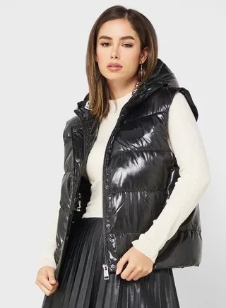 High Neck Zip Through Jacket