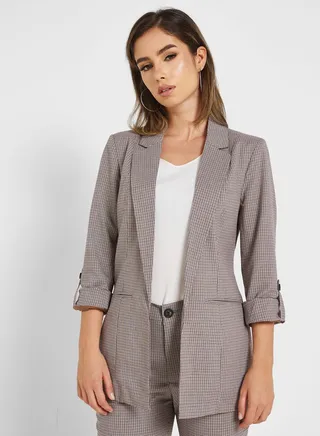Checked Tailored Blazer