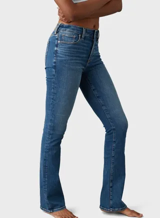 High Waist Flared Skinny Jeans