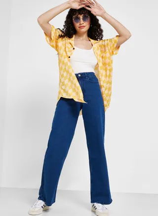 High Waist Wide Leg Jeans