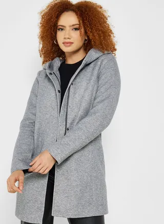 Hooded Pocket Detail Coat