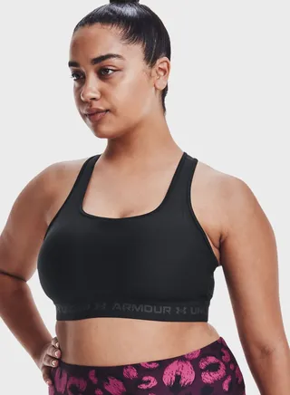 Logo Cross Back Mid Bra