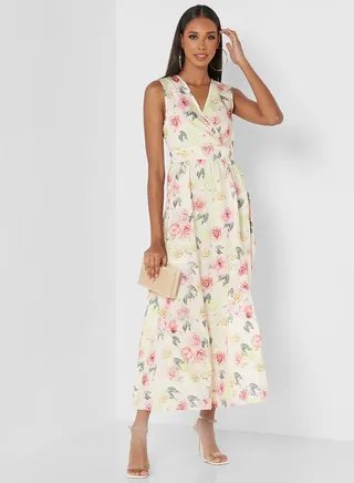 Printed Slit Dress