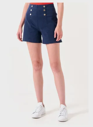 High Waist Denim Short