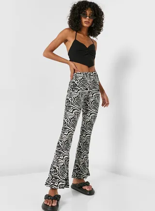 Printed Wide Leg Pants
