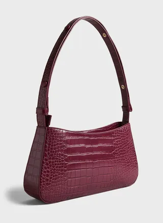 Stinny Croc Effect Baguette Bag