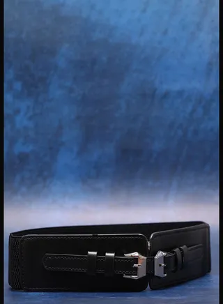 Casual Solid Stretchable PU Leather Waist Belt For Women