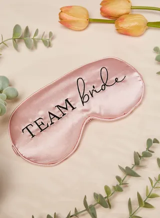 Sleep Mask - Team Bride - Pink