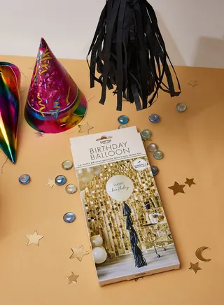 Balloon - Happy Birthday With Tail - Nude And Black