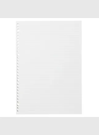 Horizontal 7 mm Ruled Line Loose-Leaf, 30 Holes, 100 Sheets, A4, White