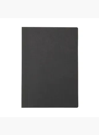 Opens Flat Horizontal Ruled Vertical Dots Paper Notebook, 80 Sheets, B6, Black