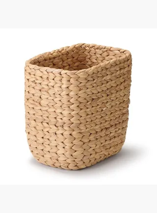 Water Hyacinth Basket Rectangle Large ,Half , W 17 x D 23 x H 24 cm