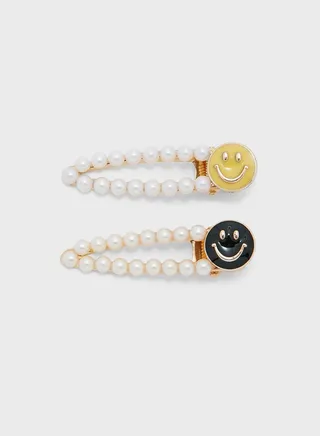 2 Pack Smiley Hair Clips