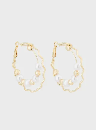 Pearl Hoop Earrings