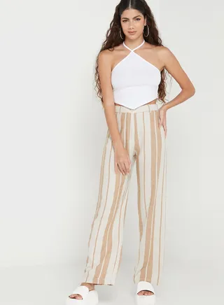 Striped High Waist Pants