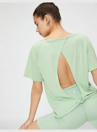 Cut Out Detail Modal Sport T-Shirt
