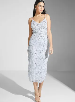 Shouq Strappy Embellished Dress