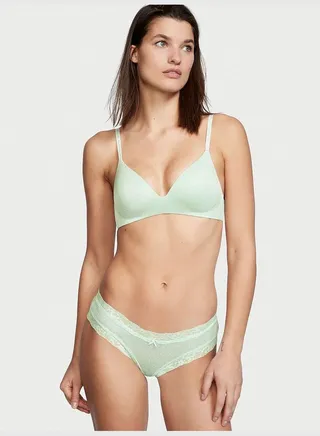 Cotton Twinkle Lace Waist Cheeky Panty