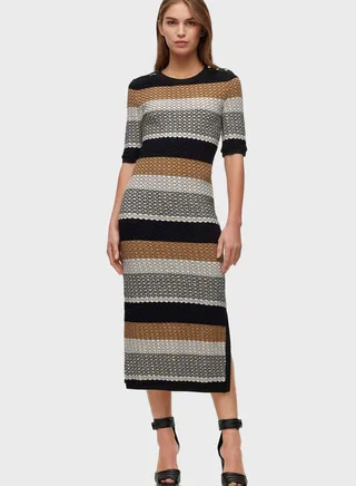 Color Block Knitted Dress