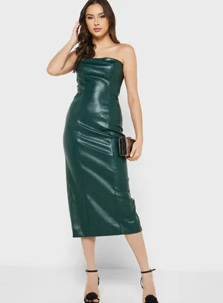 Bardot Satin Dress