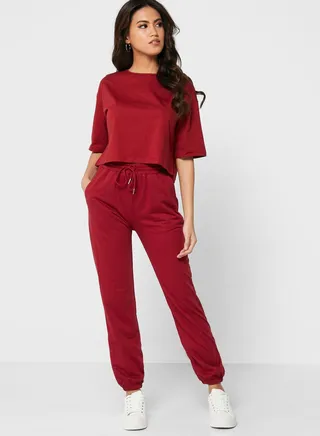 Crop T-Shirt & Joggers Set
