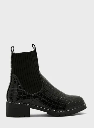 Croc Effect Chelsea Boot