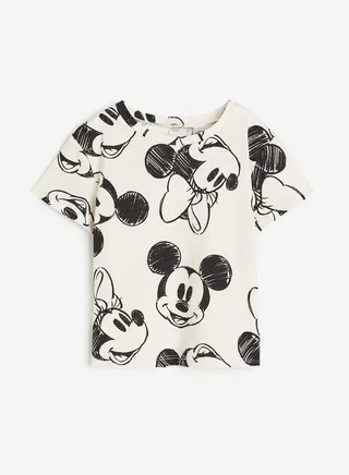 Kids Mickey & Minnie Print T-Shirt