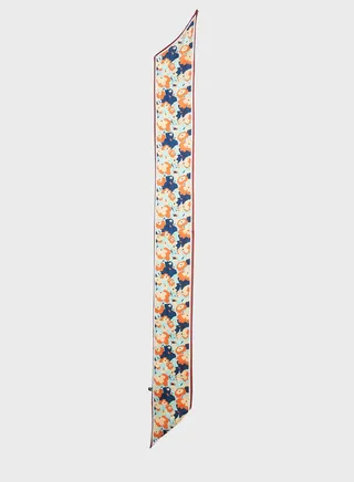 Flower Print Multi Purpose Silky Scarf